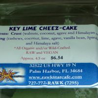 A snap shot of the ingredients in the raw vegan Key Lime Cheesecake. at Rawk Star Cafe and Marketplace in Oldsmar