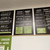 Build-Your-Own Menu from Left to Right (first two boards). at Greenhaus Eatery in San Diego