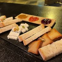 Delicious vegan cheese platter   at Chez Kessler in Barcelona