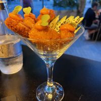 Vegan prawns  at Chez Kessler in Barcelona