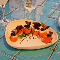Salmon rolls at Chez Kessler in Barcelona
