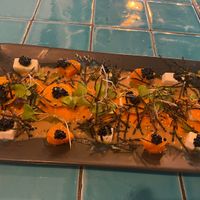 Salmon carpaccio  at Chez Kessler in Barcelona