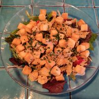 Caesar salad at Chez Kessler in Barcelona