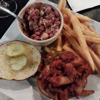 BBQ jackfruit, red beans & rice at Neil St Blues in Champaign
