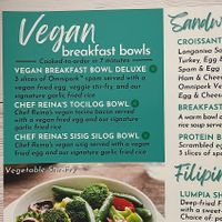 Mama Go’s Filipino cuisine at SFO - Vegan breakfast bowls menu   at SFO - Mama Go's Filipino Cuisine - T1 in South San Francisco