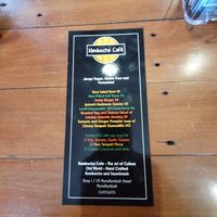 Menu at Kombucha Cafe in Murwillumbah