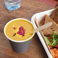 Pumpkin soup at Kombucha Cafe in Murwillumbah