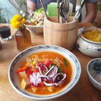 Red curry with tofu at Well Being in Cologne