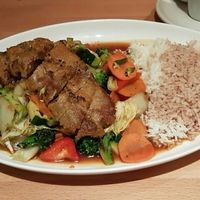 Main course - Vietnamese veggie ducken with vegetables at Well Being in Cologne