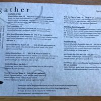 Spring menu at Gather in Braddon