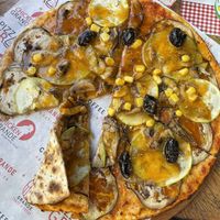 vegan vegetable pizza  at Pizza Grande in Istanbul