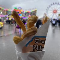 Churros with sugar and cinnamon   at Sternstangerl Churros Factory in Munich