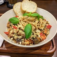 Walnut tomatoe spaghetti at Zeroism - Vegan Café & bakery in Ho Chi Minh City