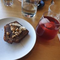 The banana bread with walnuts and cinnamon 'butter' at Luna Bean Cafe & Bakery in Nundah