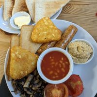 Vegan breakfast - The Harvester at Breaktimes Cafe in Porthmadog