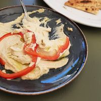 Hummus at 3 Spoons in Kos
