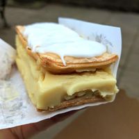 Vanilla slice at E Bella in Clitheroe