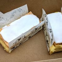 Vanilla slice at E Bella in Clitheroe