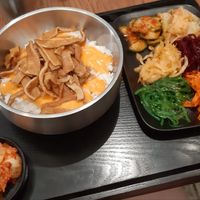 Vegan bibimbap at Keemchi  in Stockholm