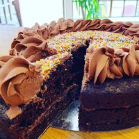 Chocolate Cake. at Bird & Bean in Frinton-on-sea