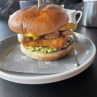 Breakfast roll  at Bird & Bean in Frinton-on-sea