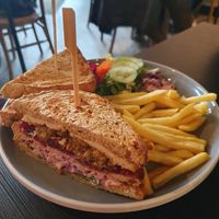 "Meatless Monster" Christmas special chick'n sandwich at Bird & Bean in Frinton-on-sea