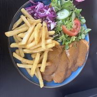 Vegan chicken in satay sauce   at Bird & Bean in Frinton-on-sea