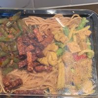 Meal A: noodles. This is how they serve it and you heat it at home.  at Toko Naga in Tilburg