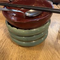 2 gyozas, 1 eggplant, 1 donbury  at Lipopette in Lyon