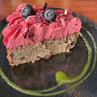 Red berries & rose Cake  at Café Contresort in Paris