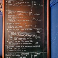 Drinks menu at Café Contresort in Paris
