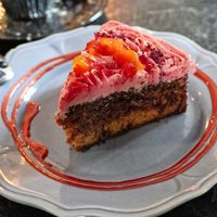 Blackberry cake at Café Contresort in Paris