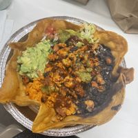 Amazing vegan taco bowl  at Taco Zone in Brooklyn