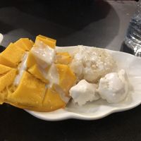 Yummy mango and sweet sticky rice! at Blossoming Lotus in Surfers Paradise