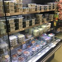 Refrigerator complete with prepared cold dishes  at Mountain Valley Foods in Kalispell