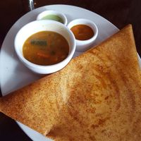 Dosa with daal and chutney at Dosa - Fillmore in San Francisco