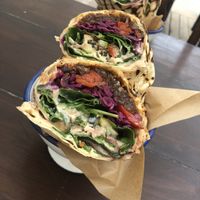 Falafel wrap at Grá Irish Gastropub in Mallorca