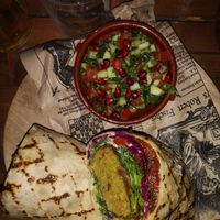 Falafel Wrap at Grá Irish Gastropub in Mallorca