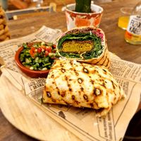 Falafel wrap at Grá Irish Gastropub in Mallorca