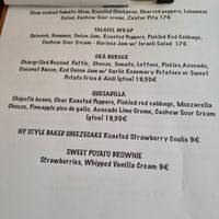 Menu at Grá Irish Gastropub in Mallorca
