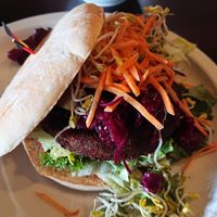 Las Vegan Avocado Burger at Road Stop in Mettmann