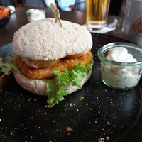 Crunchy Chik'n Burger at Road Stop in Mettmann