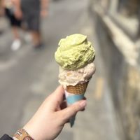 Matcha-Lemon Cheescake (top), Peanutbutter Jelly (bottom)  at Eisperle - Färbergasse in Graz