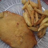 Vegan aubergine/eggplant cachopo at El Sarao de Lara in Las Rozas De Madrid