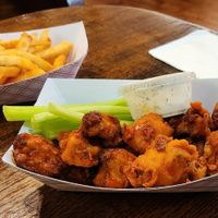 Buffalo cauliflower and fries at Planted Plate in Princeton