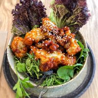 Spicy Korean style cauliflower $15.
The Korean chilli paste was spicy but well balanced with sweetness. at Cafe Ophelia in Coffs Harbour
