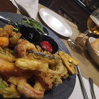 Tempura de verduras at La Soldreria in Potes