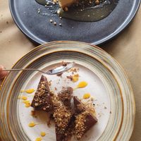 Highly recommend the "4 hazelnuts" and the "cheese ice cream" (not in the pic) at La Soldreria in Potes