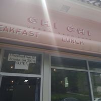 Outside of the building at Chi Chi Vegan Taco Shop in Atlanta