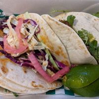 Crispy avocado taco at Chi Chi Vegan Taco Shop in Atlanta